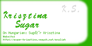 krisztina sugar business card